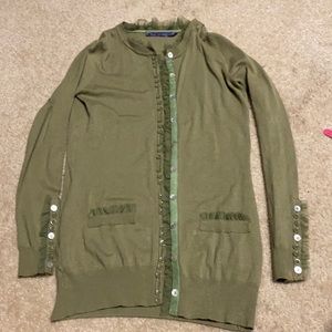 Green full sleeves sweater